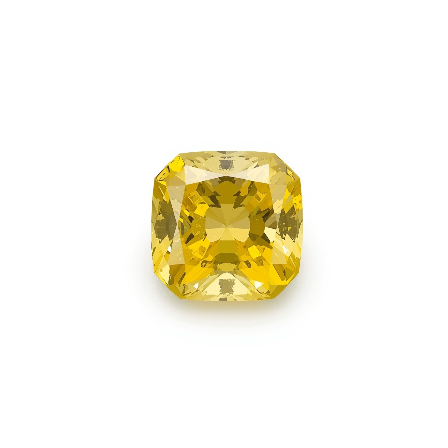 Yellow Sapphire 1PC Tiny 6x6 MM Cushion Faceted Yellow Polished Precious Loose Gemstones