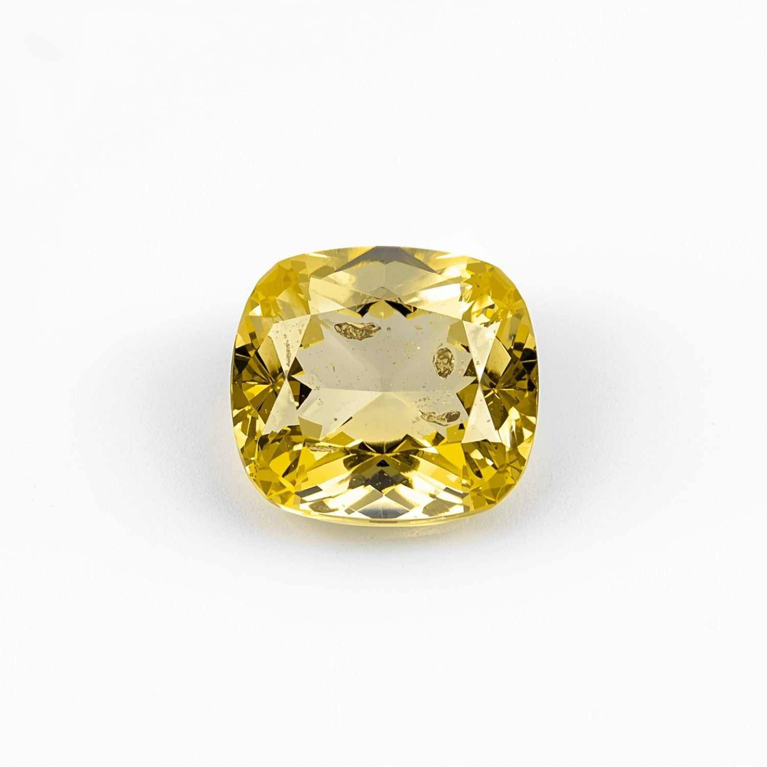Yellow Sapphire 1PC Medium 9x9 MM Cushion Faceted Yellow Lustrous Precious Loose Gemstone Main image