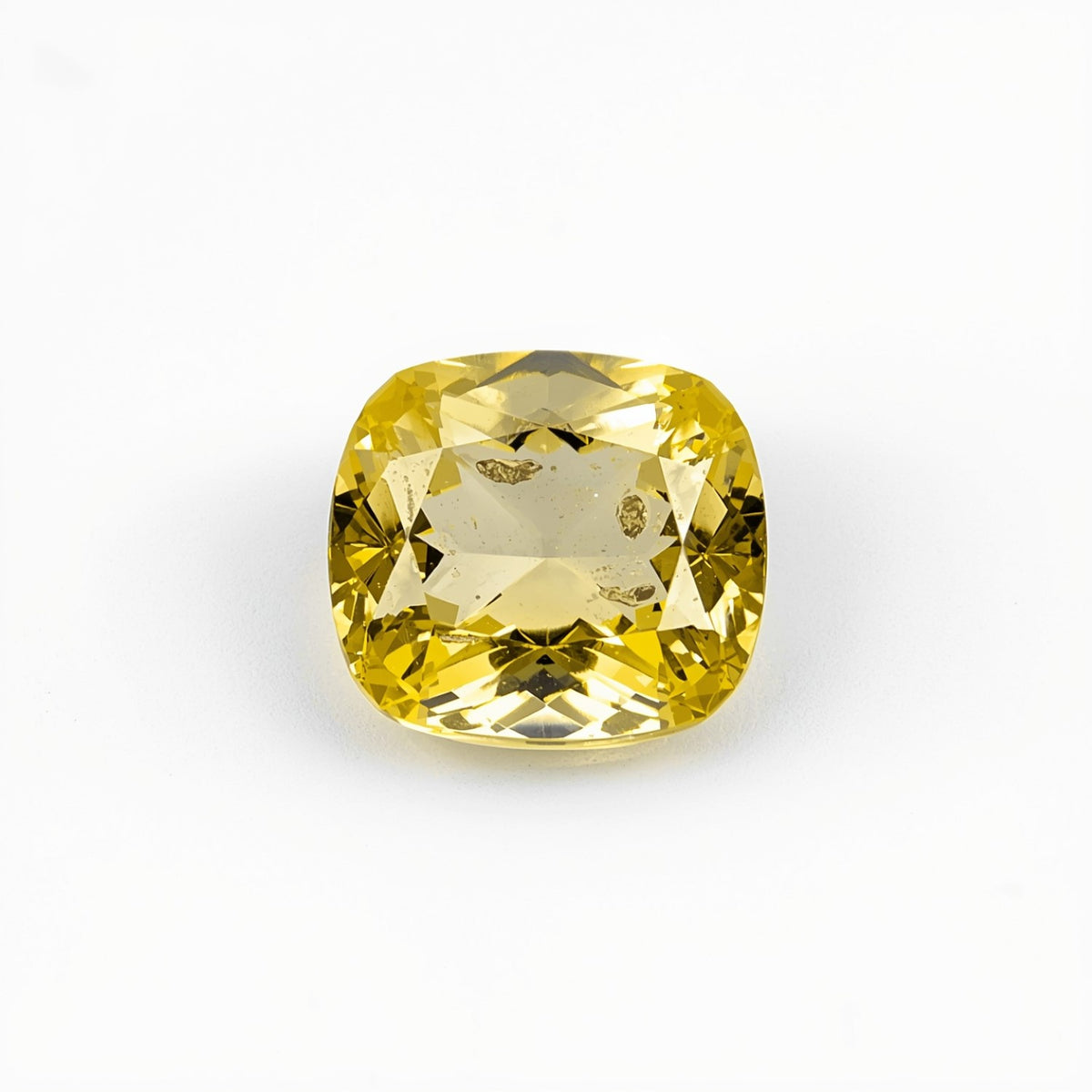 Yellow Sapphire 1PC Medium 9x9 MM Cushion Faceted Yellow Lustrous Precious Loose Gemstone