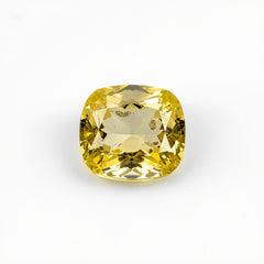 Yellow Sapphire 1PC Medium 9x9 MM Cushion Faceted Yellow Lustrous Precious Loose Gemstone