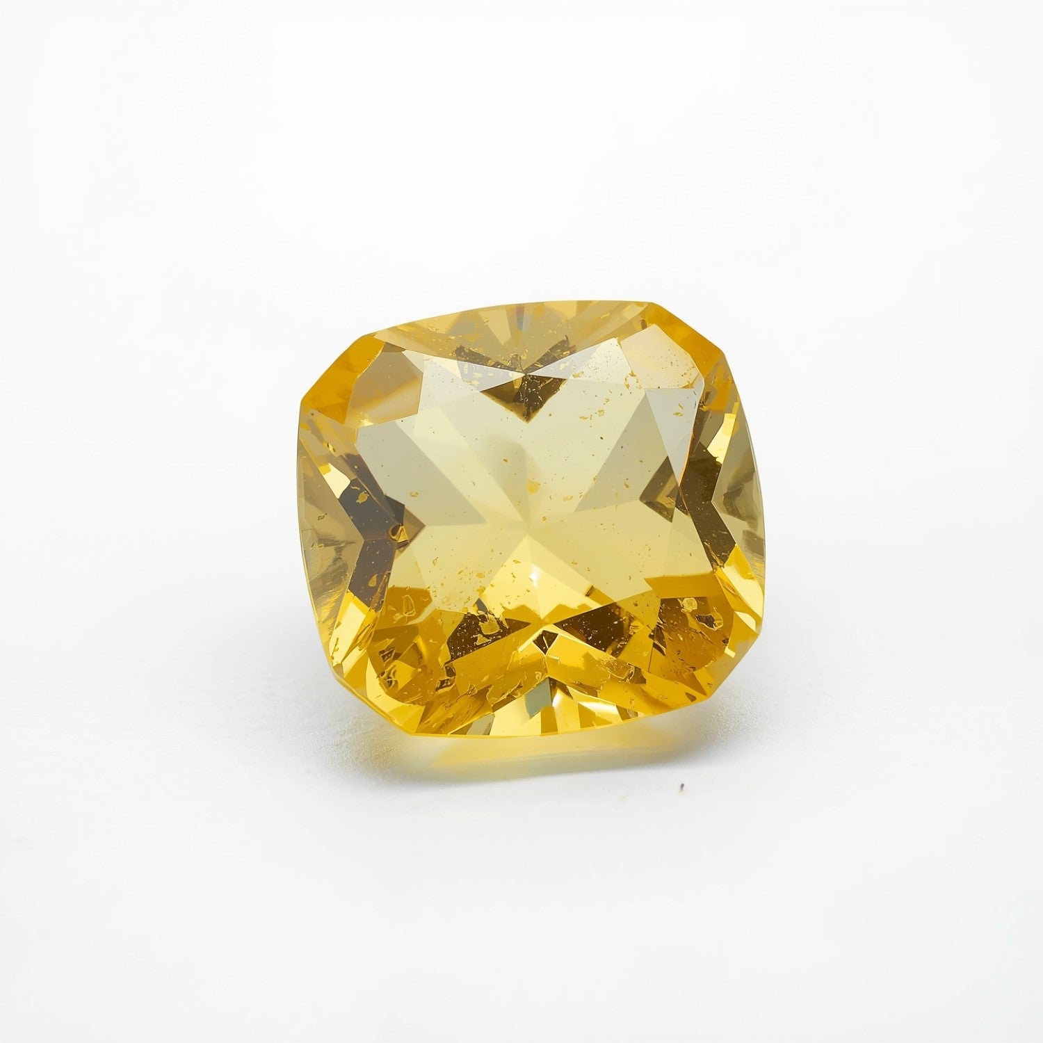 Yellow Sapphire 1PC Medium 9x9 MM Cushion Faceted Yellow Lustrous Precious Loose Gemstone