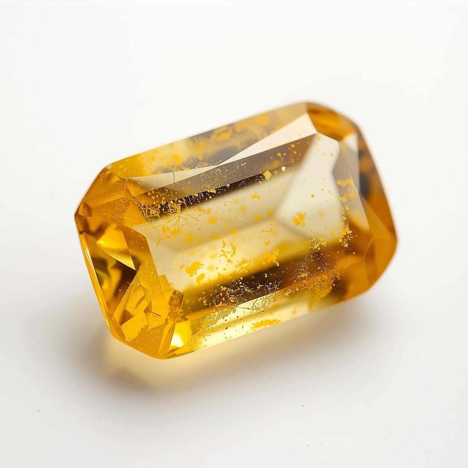 Yellow Sapphire 1PC Chunky 12x16 MM Emerald Faceted Yellow Splendid Precious Gems Immagine secondaria del prodotto