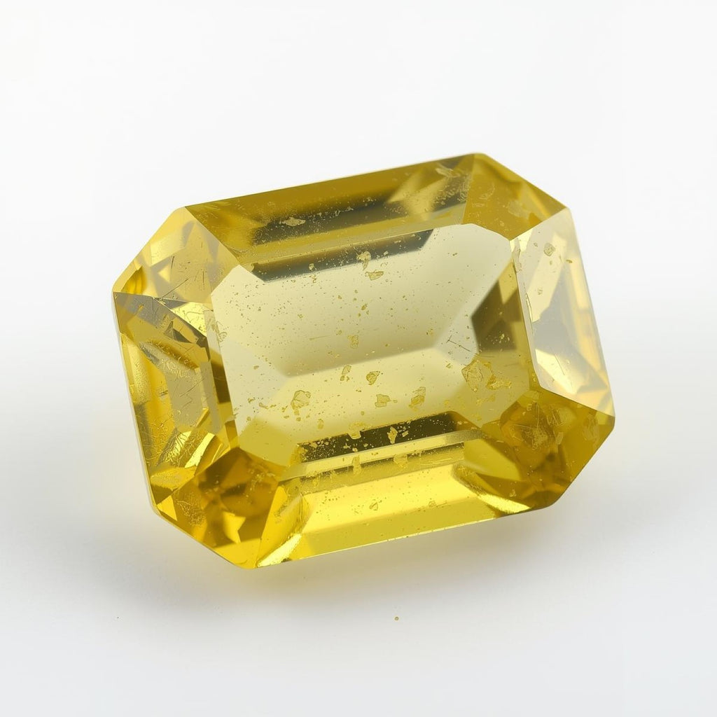 Yellow Sapphire 1PC Chunky 15x20 MM Emerald Faceted Yellow Lustrous Precious Loose Gemstone