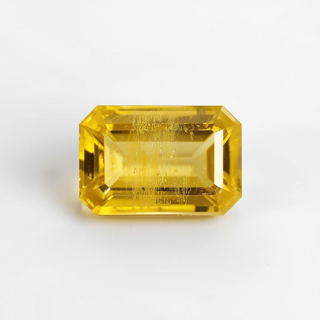 Yellow Sapphire 1PC Tiny 3x5 MM Emerald Faceted Yellow Lustrous Precious Gems