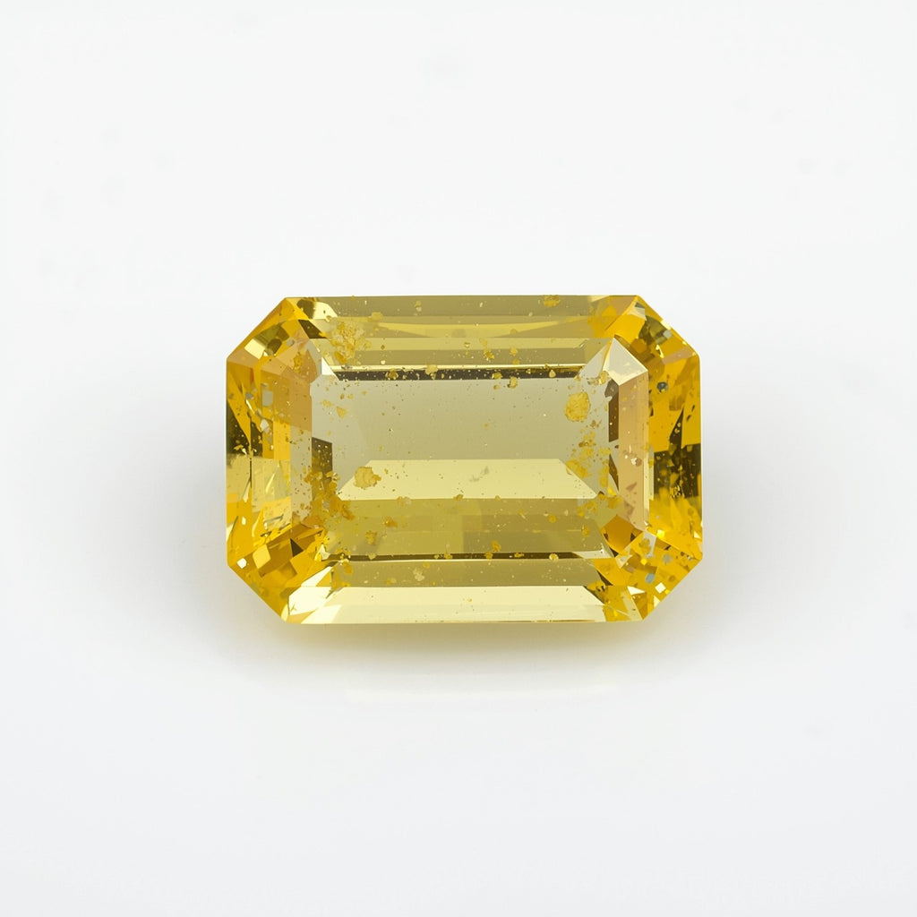 Yellow Sapphire 1PC Tiny 4x6 MM Emerald Faceted Yellow Shine Precious Loose Gems