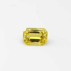 Yellow Sapphire 1PC Small 6x8 MM Emerald Faceted Yellow High-Quality Precious Loose Gemstones