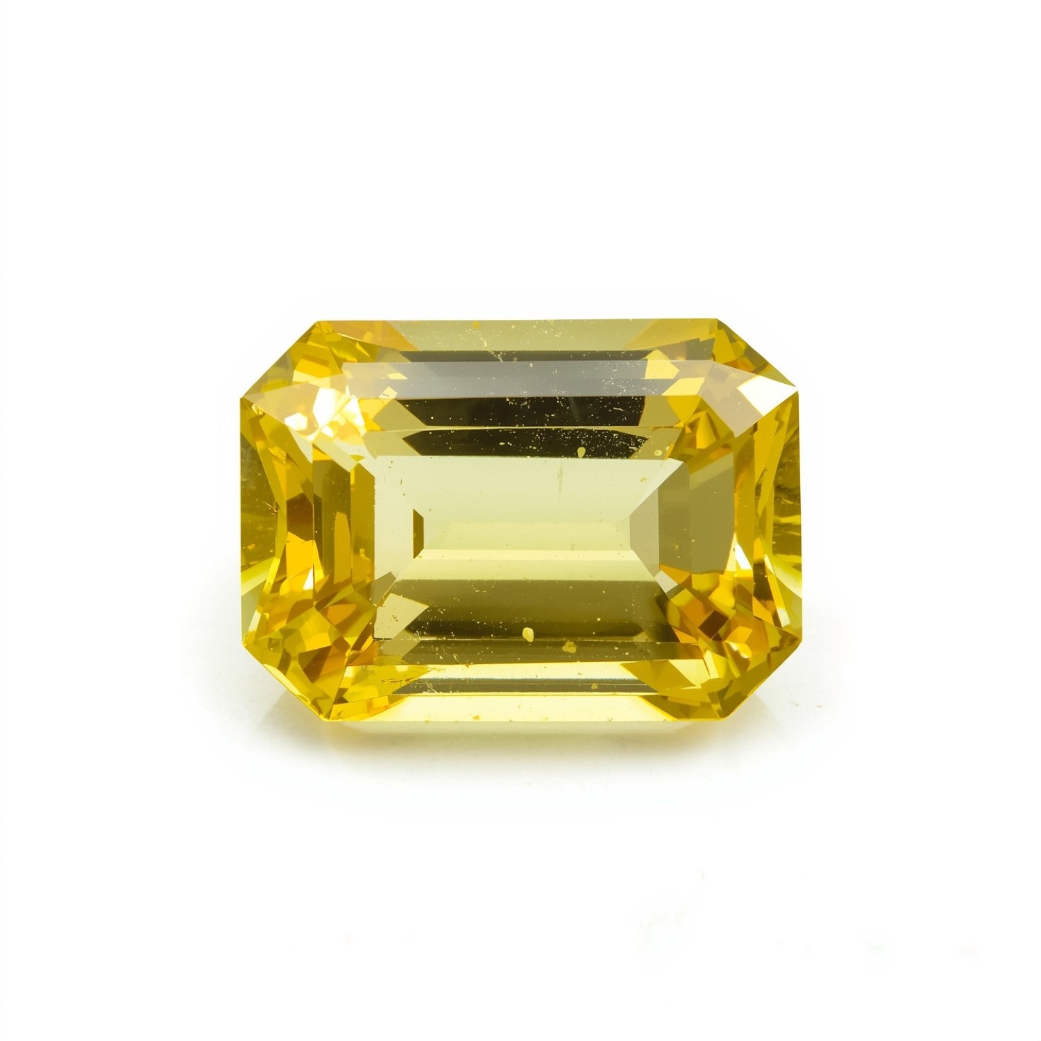 Yellow Sapphire 1PC Small 6x9 MM Emerald Faceted Yellow Natural Precious Gems Image secondaire du produit