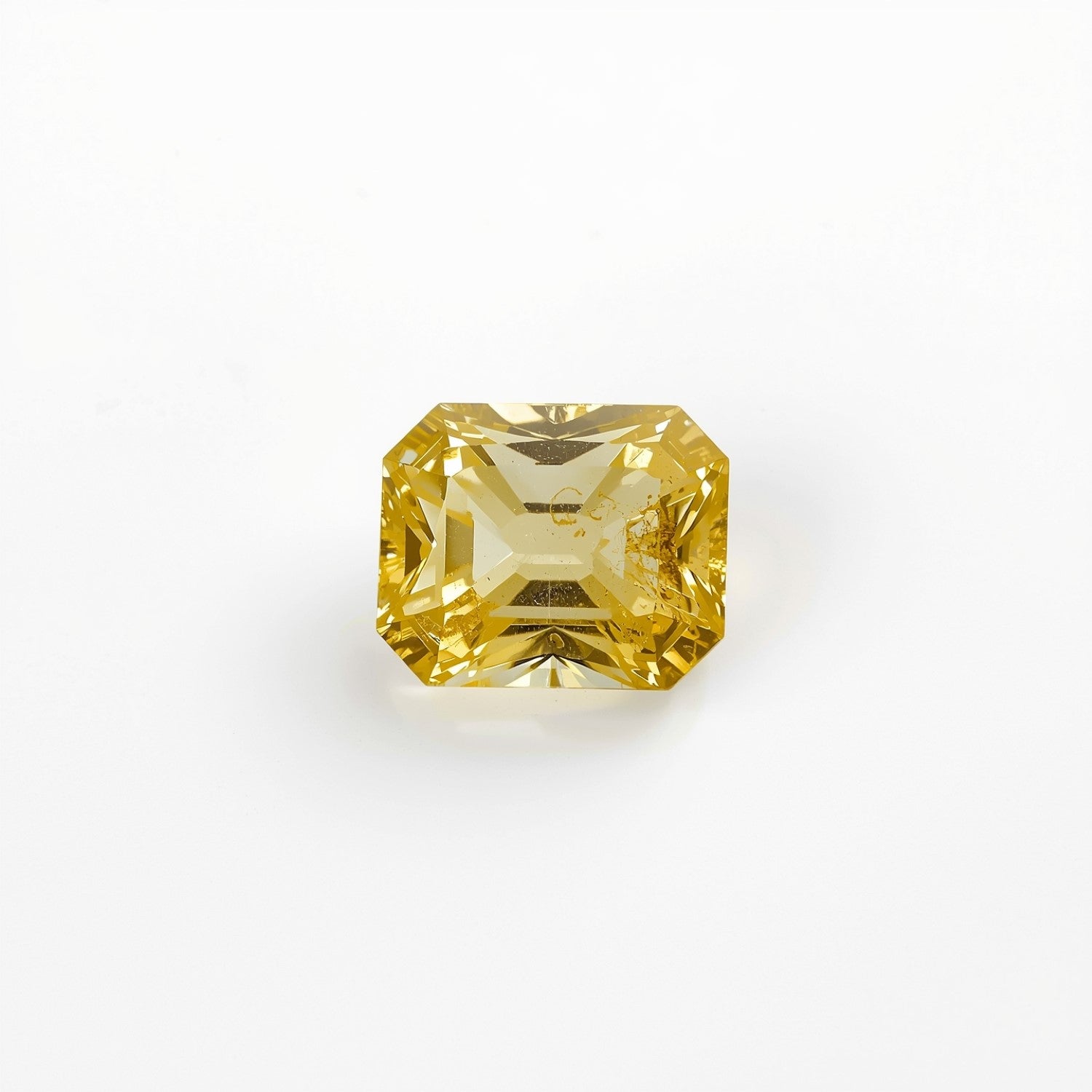 Yellow Sapphire 1PC Small 7x9 MM Emerald Faceted Yellow Genuine Precious Loose Gems Hoofdafbeelding