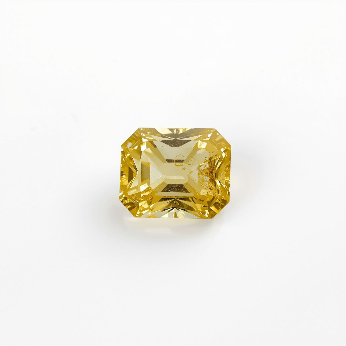 Yellow Sapphire 1PC Small 7x9 MM Emerald Faceted Yellow Genuine Precious Loose Gems