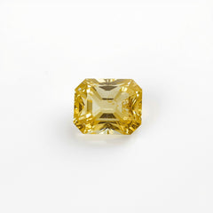 Yellow Sapphire 1PC Small 7x9 MM Emerald Faceted Yellow Genuine Precious Loose Gems