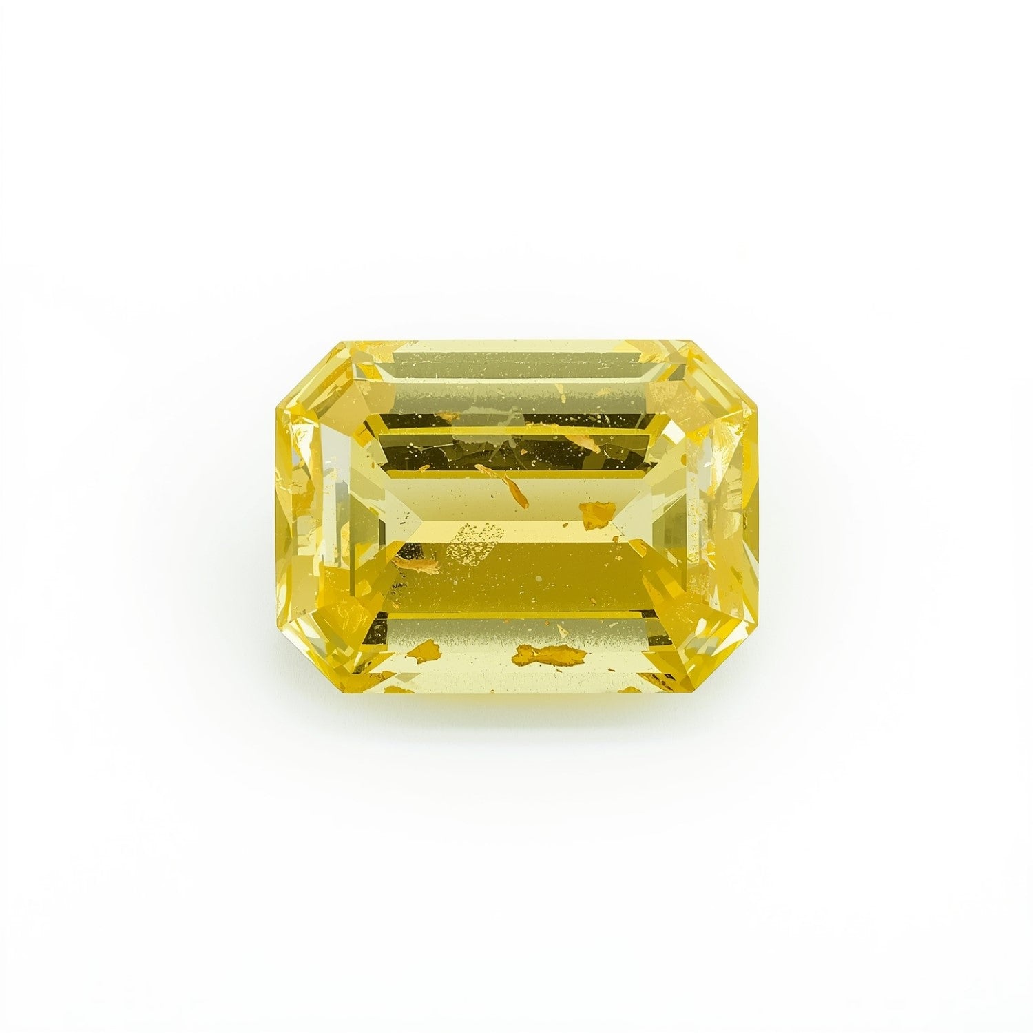Yellow Sapphire 1PC Large 9x11 MM Emerald Faceted Yellow Fiery Precious Gems