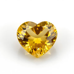 Yellow Sapphire 1PC Large 11x11 MM Heart Faceted Yellow Fine Precious Gems