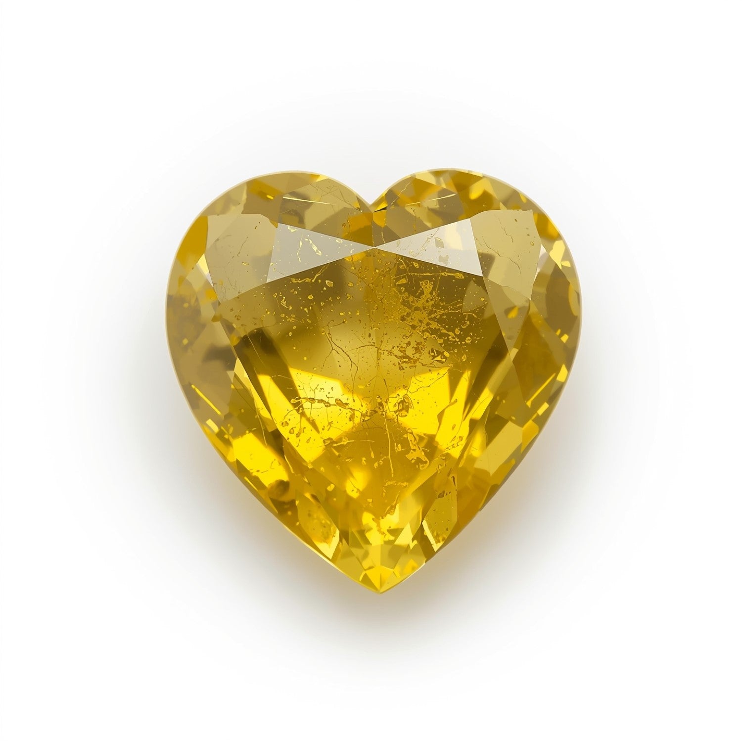 Yellow Sapphire 1PC Large 12x12 MM Heart Faceted Yellow High-Quality Precious Loose Gems Immagine principale del prodotto