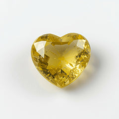 Yellow Sapphire 1PC Large 12x12 MM Heart Faceted Yellow High-Quality Precious Loose Gems