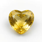 Yellow Sapphire 1PC Chunky 13x13 MM Heart Faceted Yellow Natural Precious Loose Gemstone