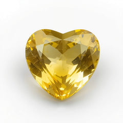 Yellow Sapphire 1PC Chunky 13x13 MM Heart Faceted Yellow Natural Precious Loose Gemstone