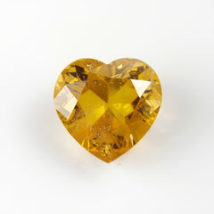 Yellow Sapphire 1PC Chunky 13x13 MM Heart Faceted Yellow Natural Precious Loose Gemstone