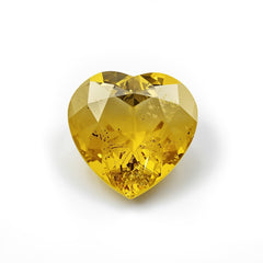Yellow Sapphire 1PC Chunky 15x15 MM Heart Faceted Yellow Superior Precious Gems
