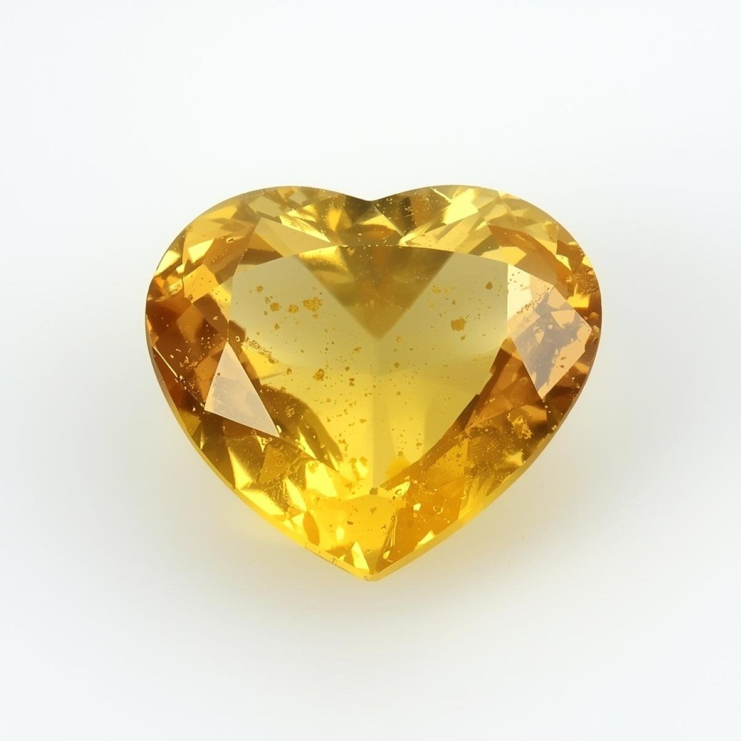 Yellow Sapphire 1PC Chunky 16x16 MM Heart Faceted Yellow Pure Precious Loose Gems Huvudsaklig produktbild