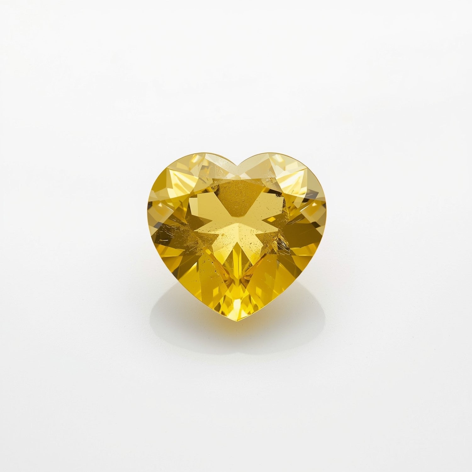 Yellow Sapphire 10PC Tiny 4x4 MM Heart Faceted Yellow Brilliant Precious Loose Gems Hoofdafbeelding