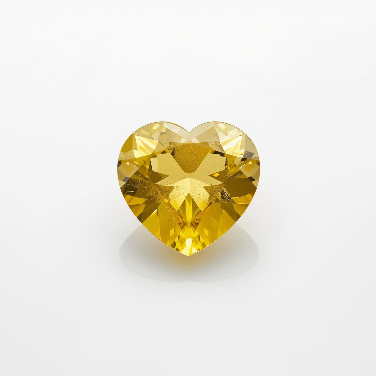 Yellow Sapphire 10PC Tiny 4x4 MM Heart Faceted Yellow Brilliant Precious Loose Gems