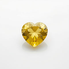 Yellow Sapphire 10PC Tiny 4x4 MM Heart Faceted Yellow Brilliant Precious Loose Gems