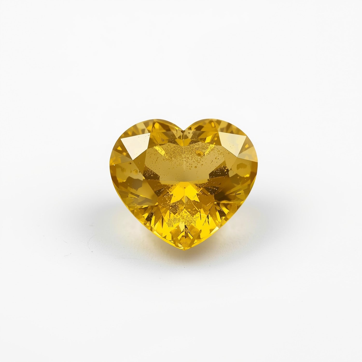 Yellow Sapphire 1PC Tiny 5x5 MM Heart Faceted Yellow Sparkling Precious Loose Gemstone