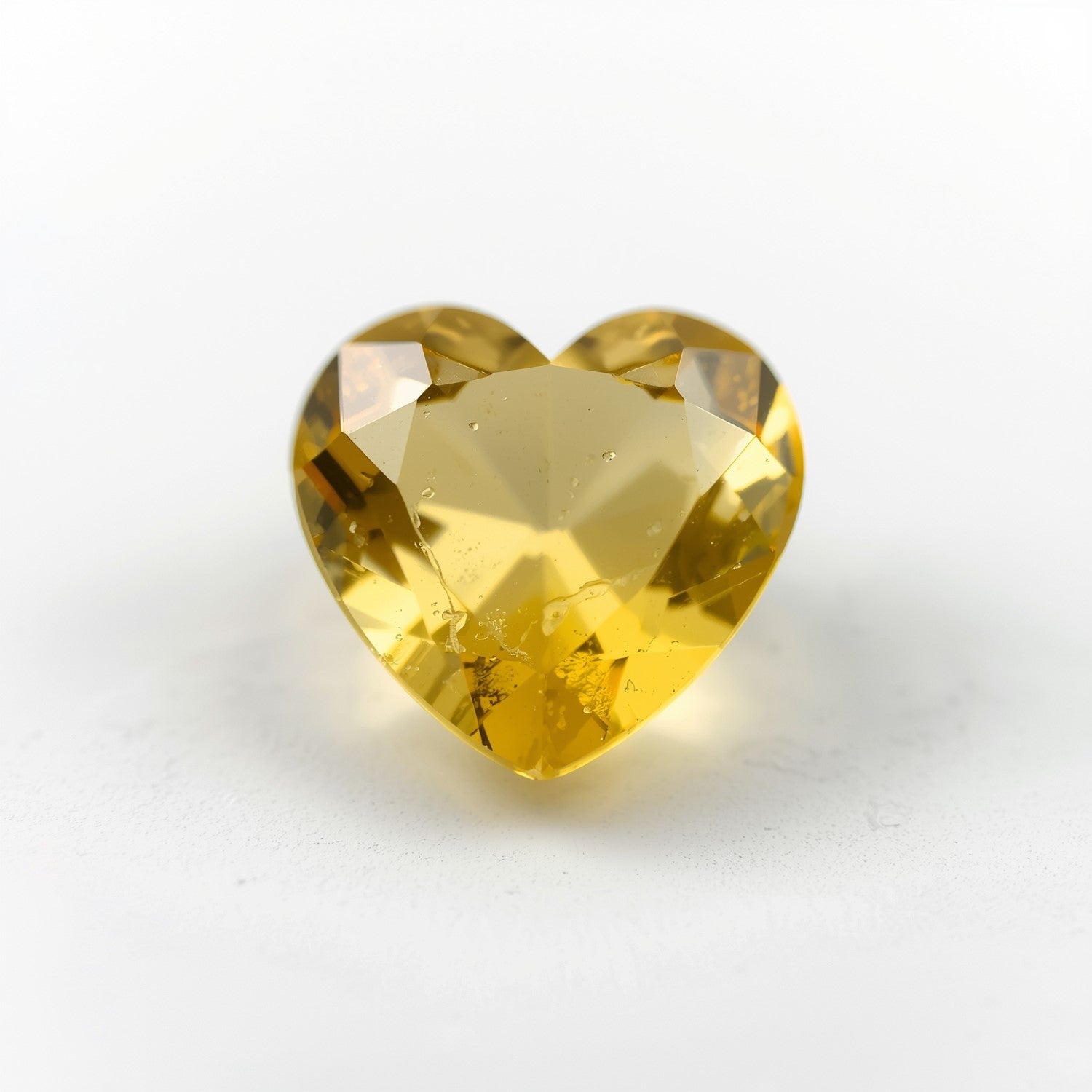 Yellow Sapphire 1PC Tiny 5x5 MM Heart Faceted Yellow Sparkling Precious Loose Gemstone Image secondaire du produit