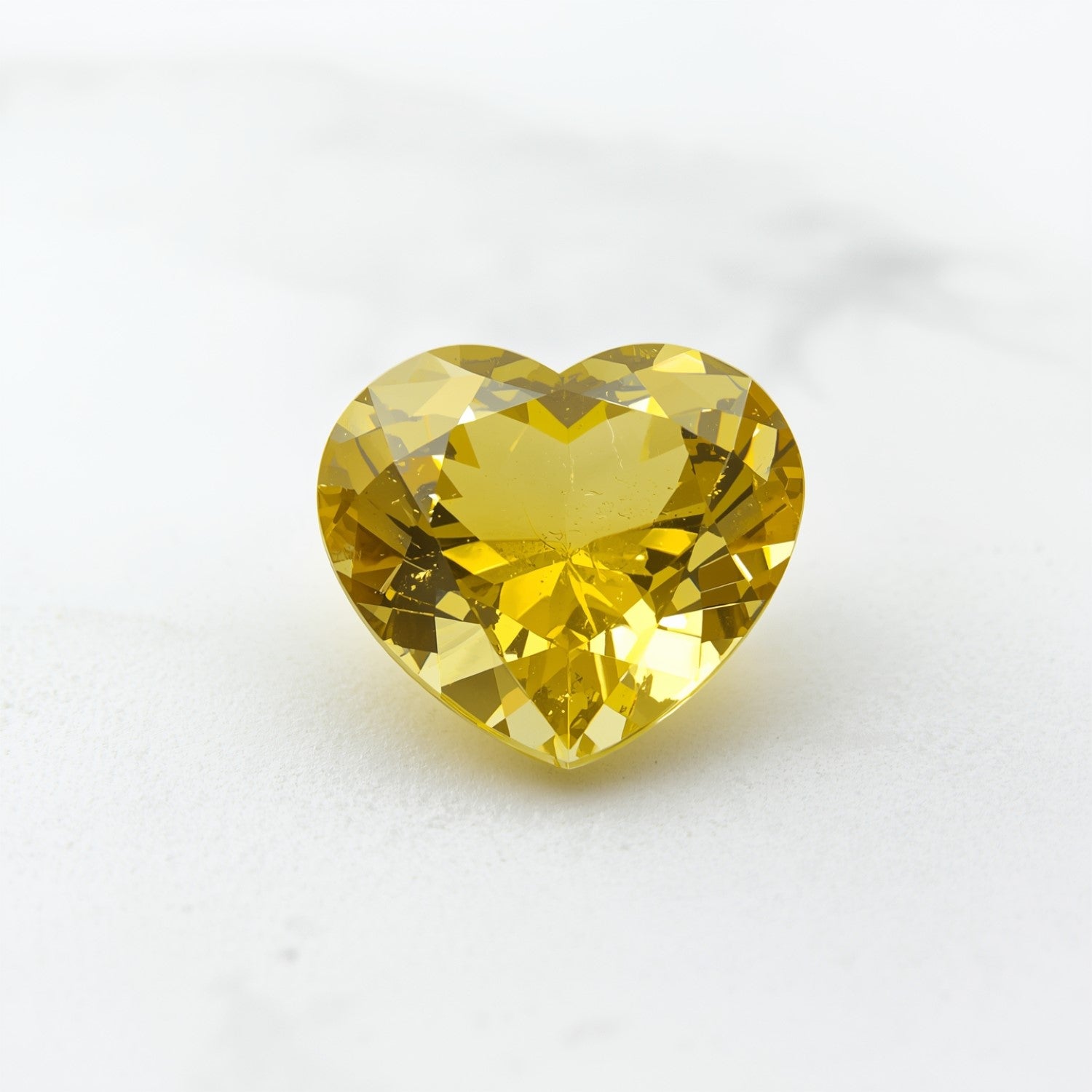 Yellow Sapphire 1PC Tiny 6x6 MM Heart Faceted Yellow Polished Precious Loose Gemstones