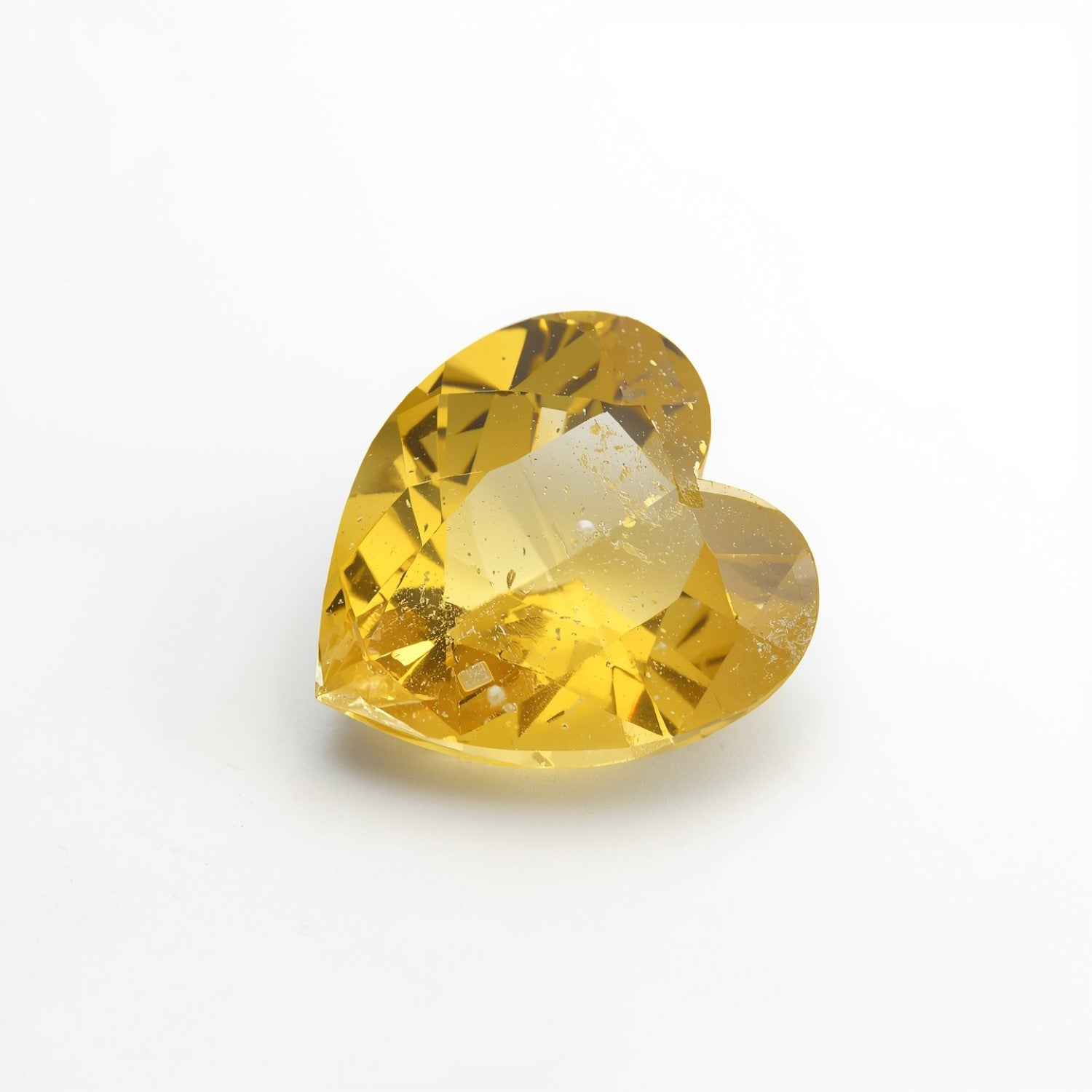 Yellow Sapphire 1PC Tiny 6x6 MM Heart Faceted Yellow Polished Precious Loose Gemstones