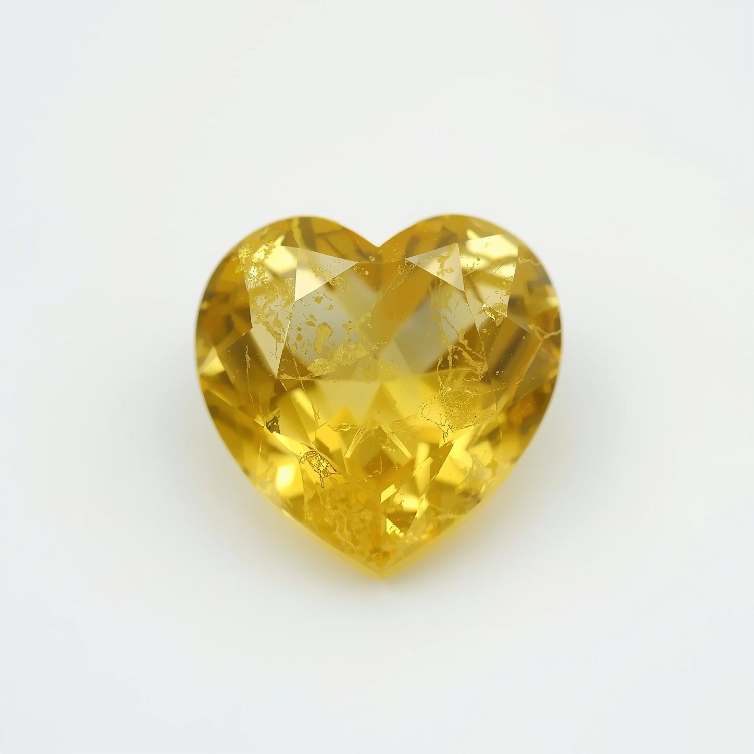 Yellow Sapphire 1PC Small 7x7 MM Heart Faceted Yellow Splendid Precious Gems Imagen secundaria del producto