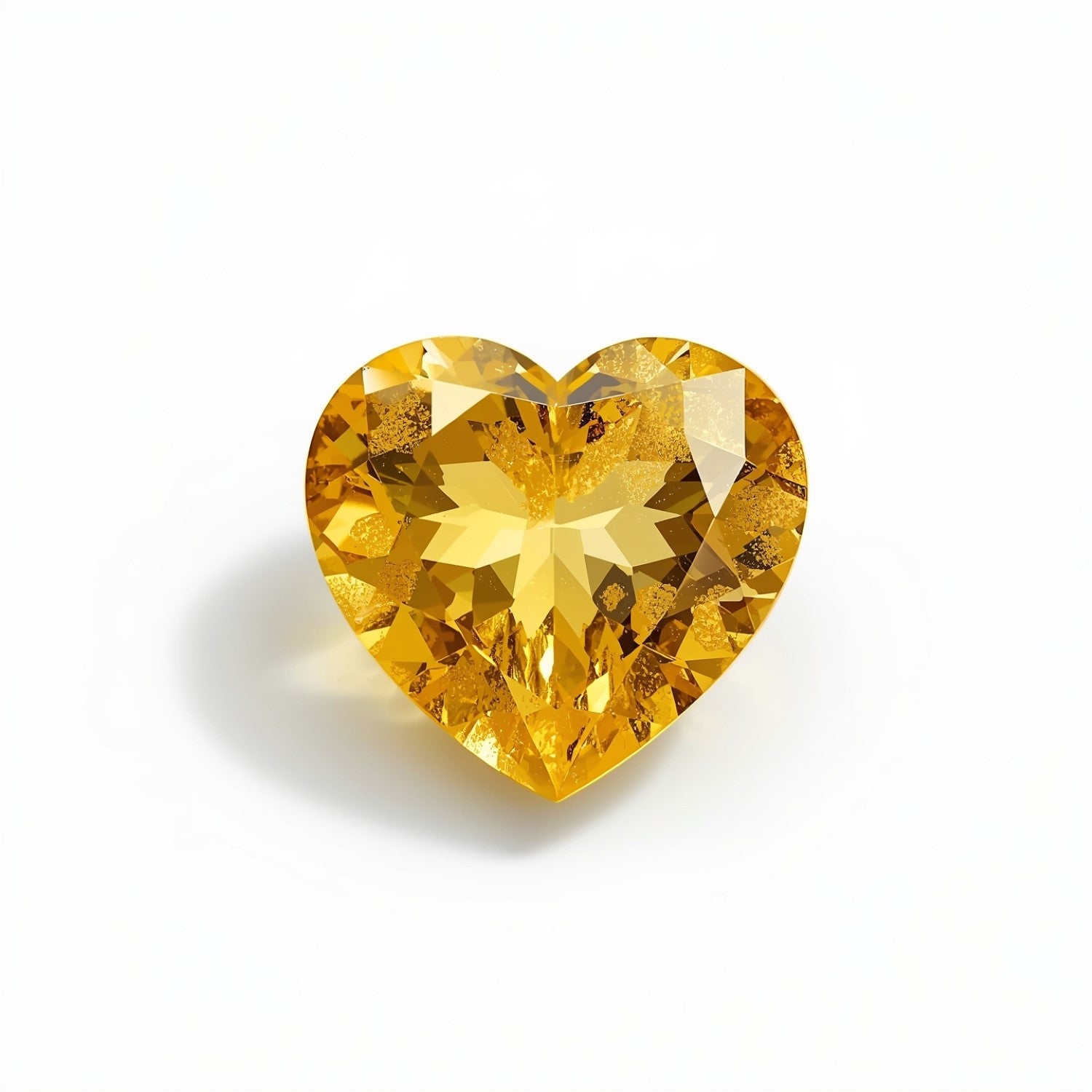 Yellow Sapphire 1PC Small 8x8 MM Heart Faceted Yellow Luster Precious Loose Gems