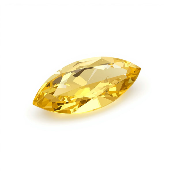 Yellow Sapphire 1PC Small 5x10 MM Marquise Faceted Yellow Fiery Precious Loose Gemstone