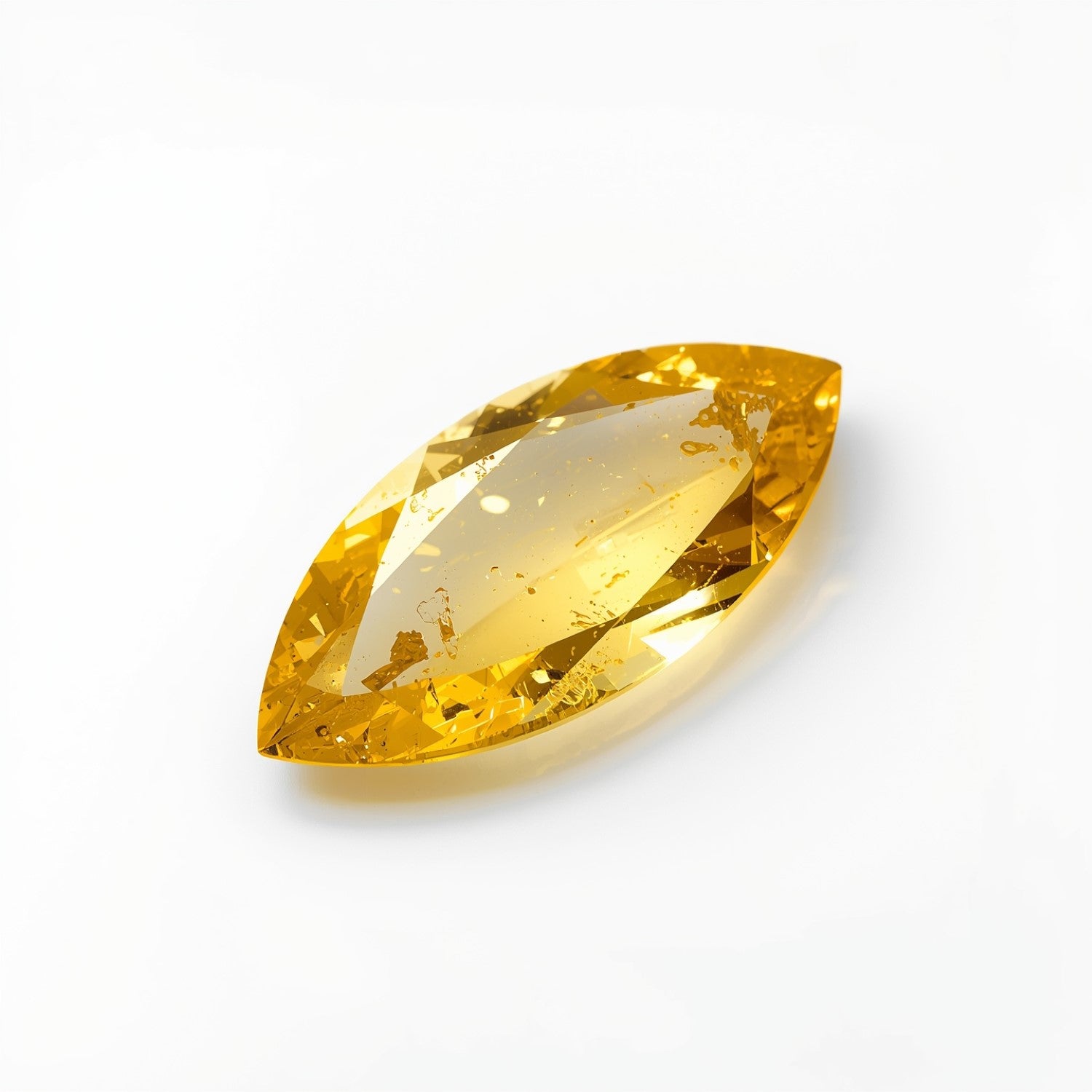 Yellow Sapphire 1PC Small 6x12 MM Marquise Faceted Yellow Brilliant Precious Loose Gemstones メイン画像