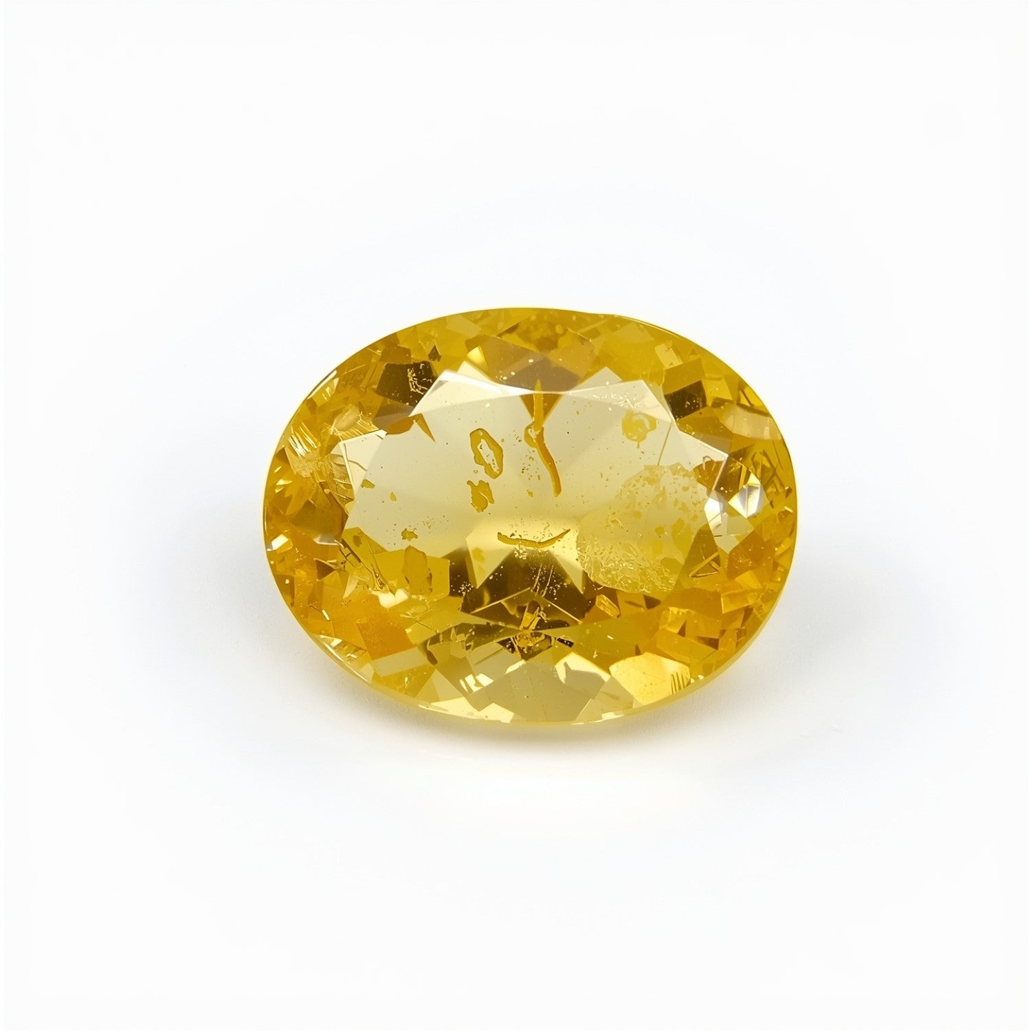 Yellow Sapphire 1PC Large 10x12 MM Oval Faceted Yellow Splendid Precious Loose Gemstone Immagine principale del prodotto