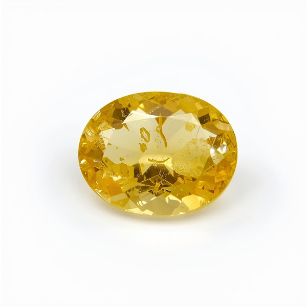 Yellow Sapphire 1PC Large 10x12 MM Oval Faceted Yellow Splendid Precious Loose Gemstone