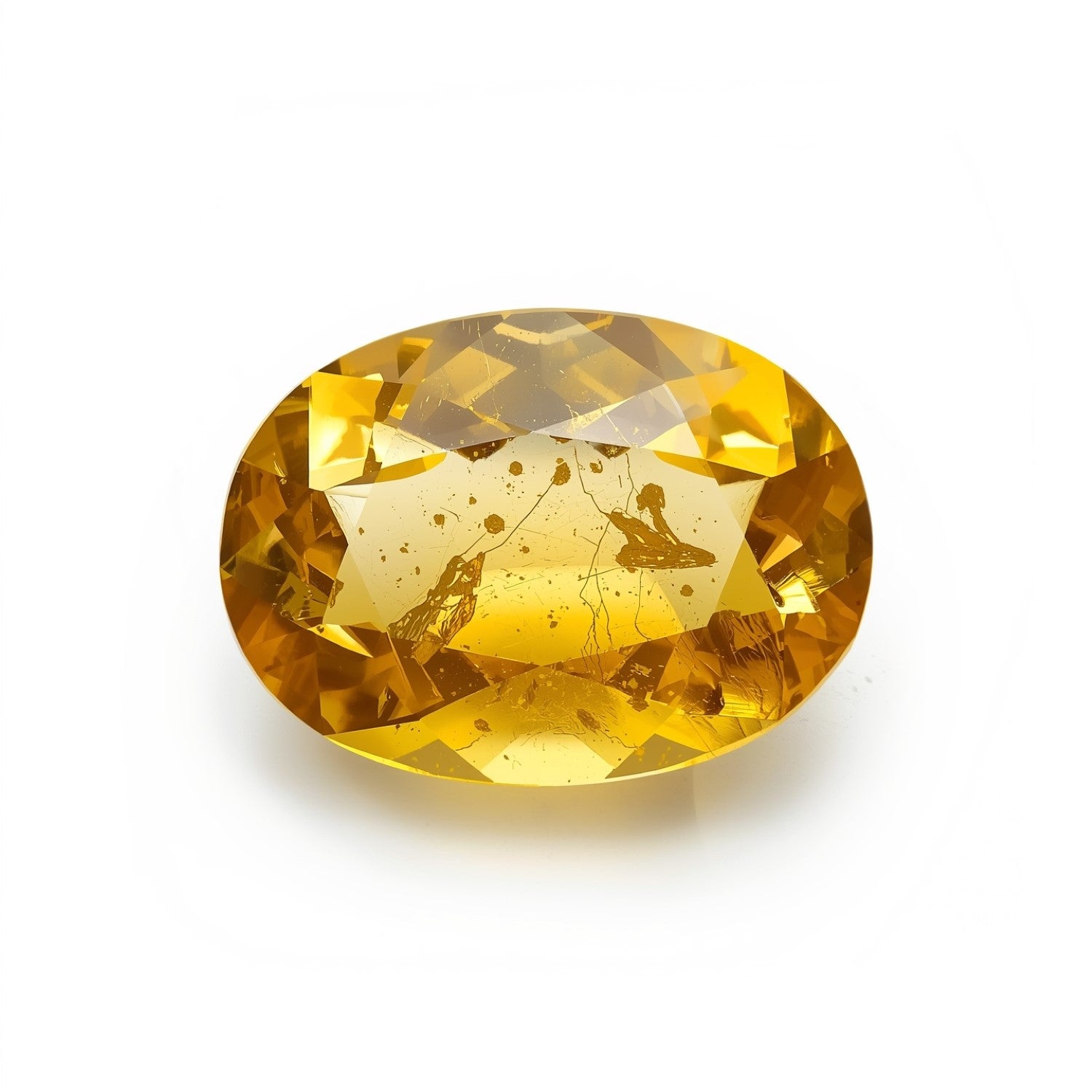 Yellow Sapphire 1PC Large 10x14 MM Oval Faceted Yellow Luster Precious Loose Gemstones メイン画像