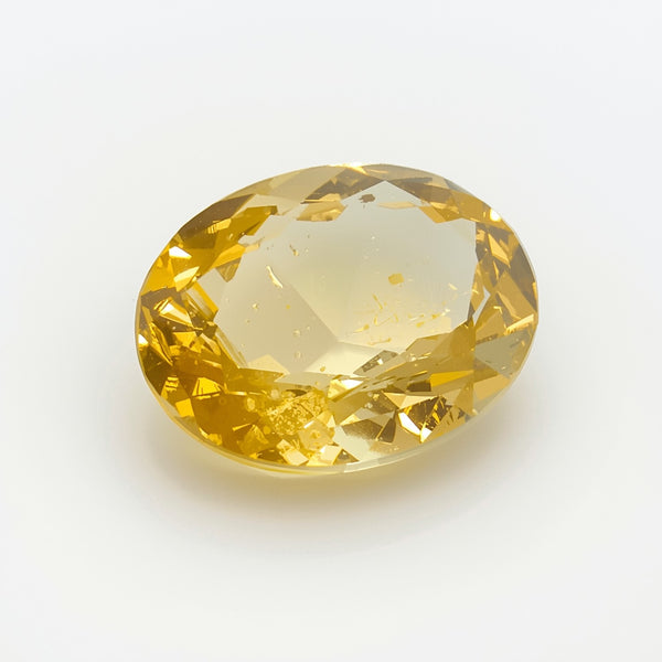 Yellow Sapphire 1PC Chunky 12x16 MM Oval Faceted Yellow Lustrous Precious Gems