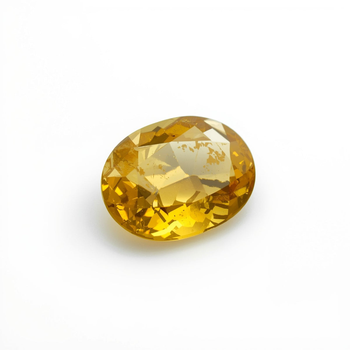 Yellow Sapphire 1PC Small 7x9 MM Oval Faceted Yellow Pure Precious Loose Gems