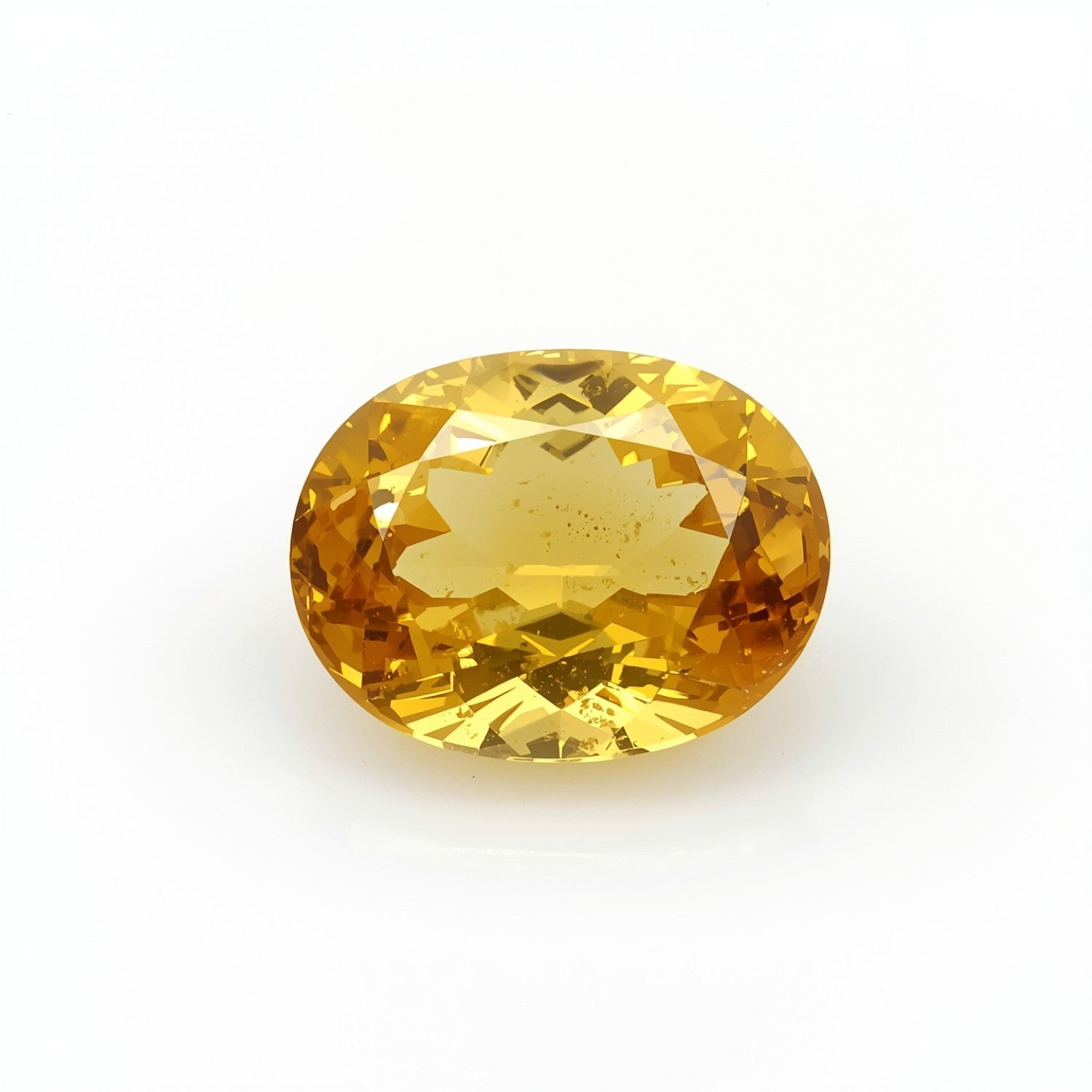 Yellow Sapphire 1PC Large 8x12 MM Oval Faceted Yellow Polished Precious Loose Gems メイン画像