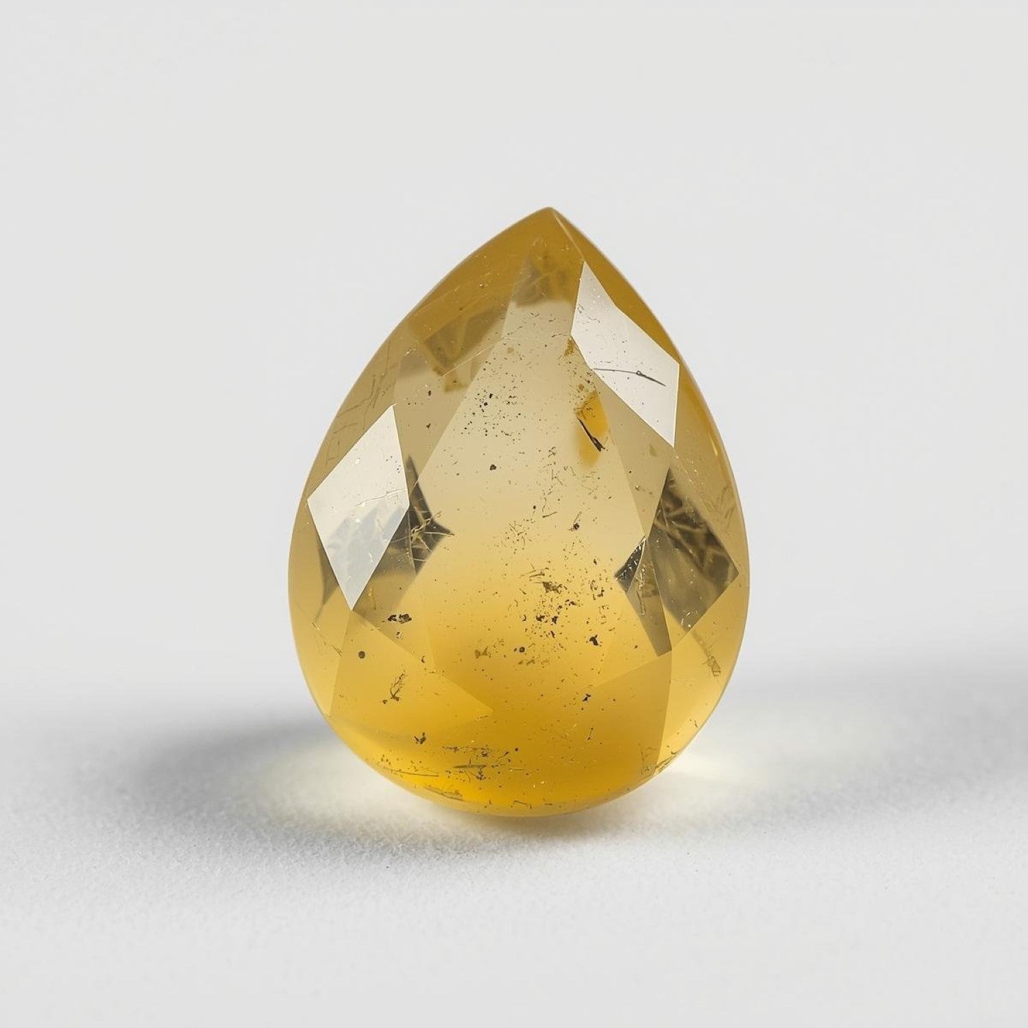 Yellow Sapphire 1PC Large 10x12 MM Pear Faceted Yellow Fiery Precious Gems Immagine secondaria del prodotto