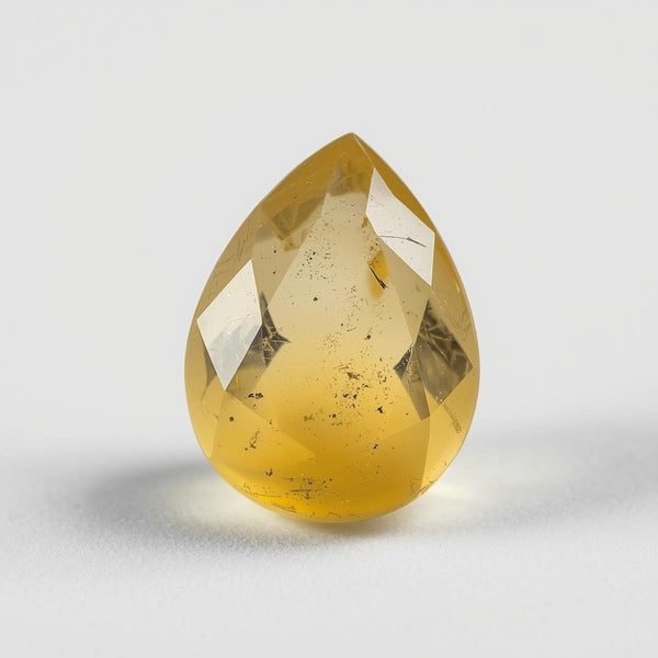Yellow Sapphire 1PC Large 10x12 MM Pear Faceted Yellow Fiery Precious Gems