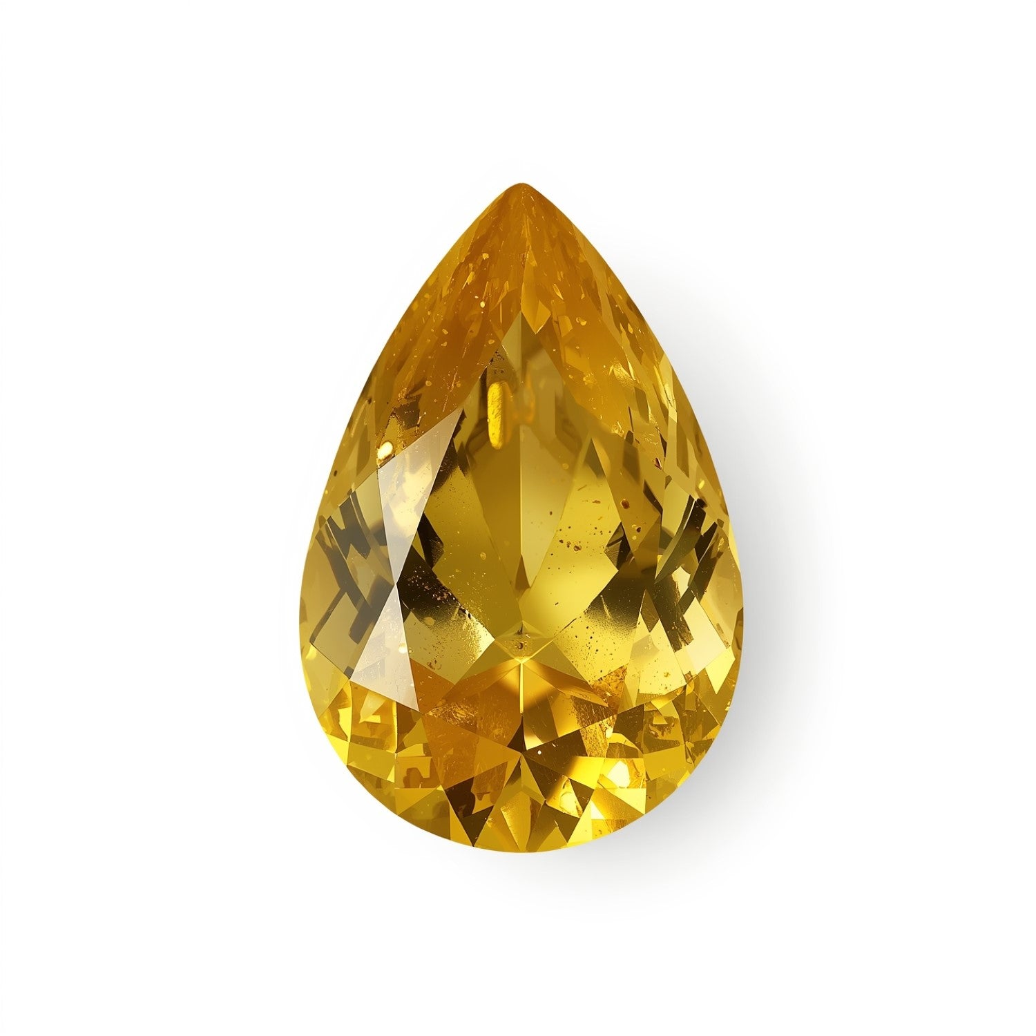 Yellow Sapphire 1PC Chunky 12x16 MM Pear Faceted Yellow Sparkling Precious Loose Gemstone Immagine principale del prodotto