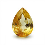 Yellow Sapphire 1PC Chunky 13x18 MM Pear Faceted Yellow Polished Precious Loose Gemstones