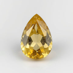 Yellow Sapphire 1PC Chunky 13x18 MM Pear Faceted Yellow Polished Precious Loose Gemstones