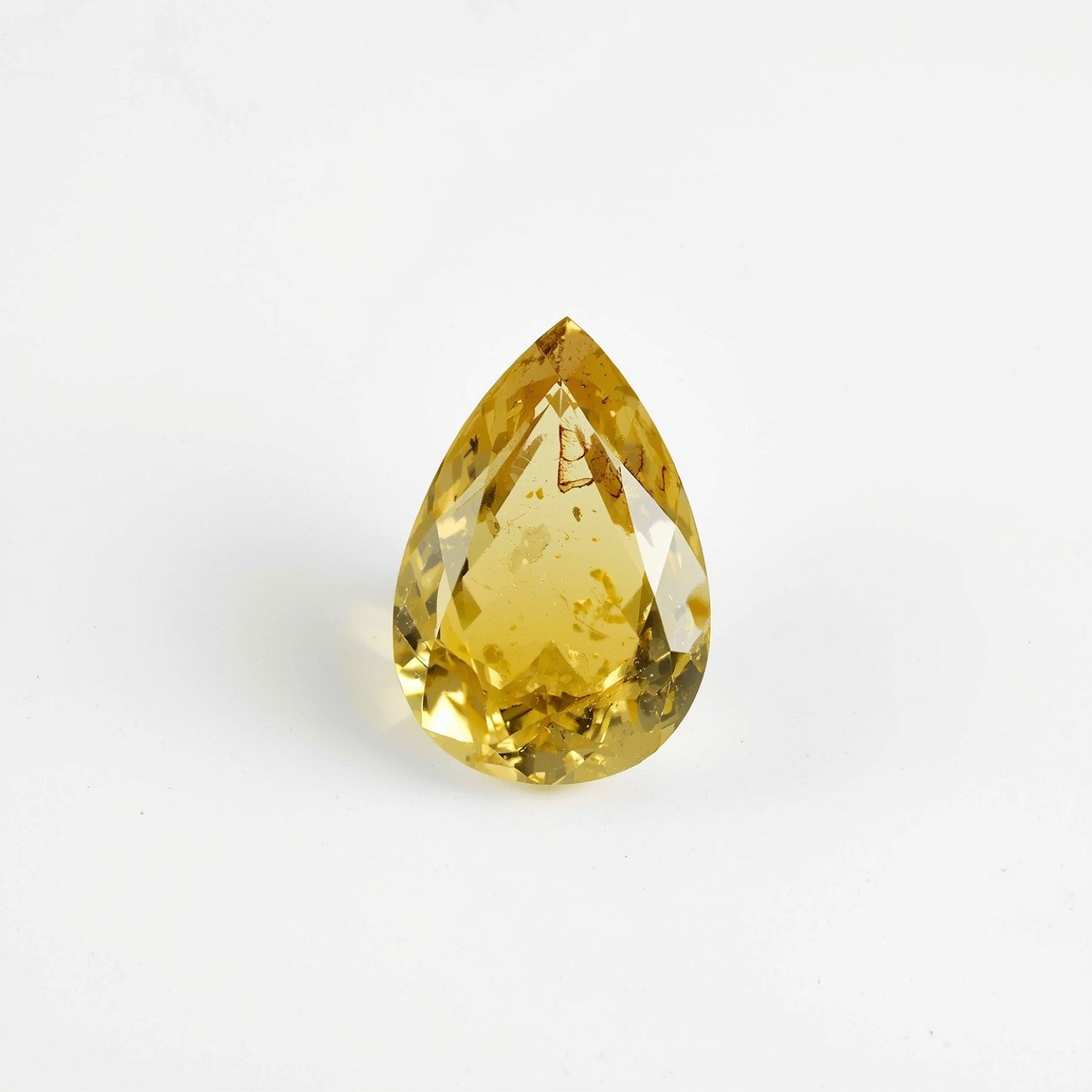 Yellow Sapphire 1PC Tiny 3x5 MM Pear Faceted Yellow Splendid Precious Loose Gemstone Image principale du produit