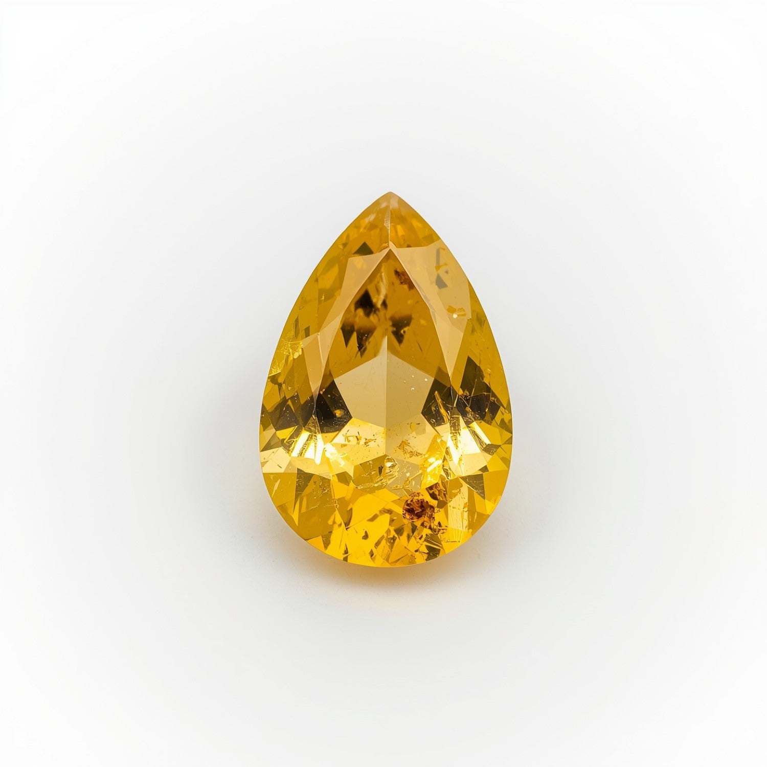 Yellow Sapphire 1PC Tiny 5x7 MM Pear Faceted Yellow Lustrous Precious Gems