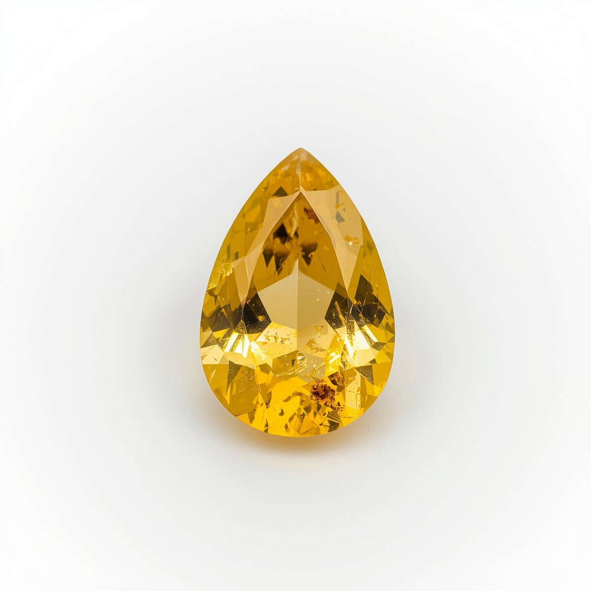 Yellow Sapphire 1PC Tiny 5x7 MM Pear Faceted Yellow Lustrous Precious Gems