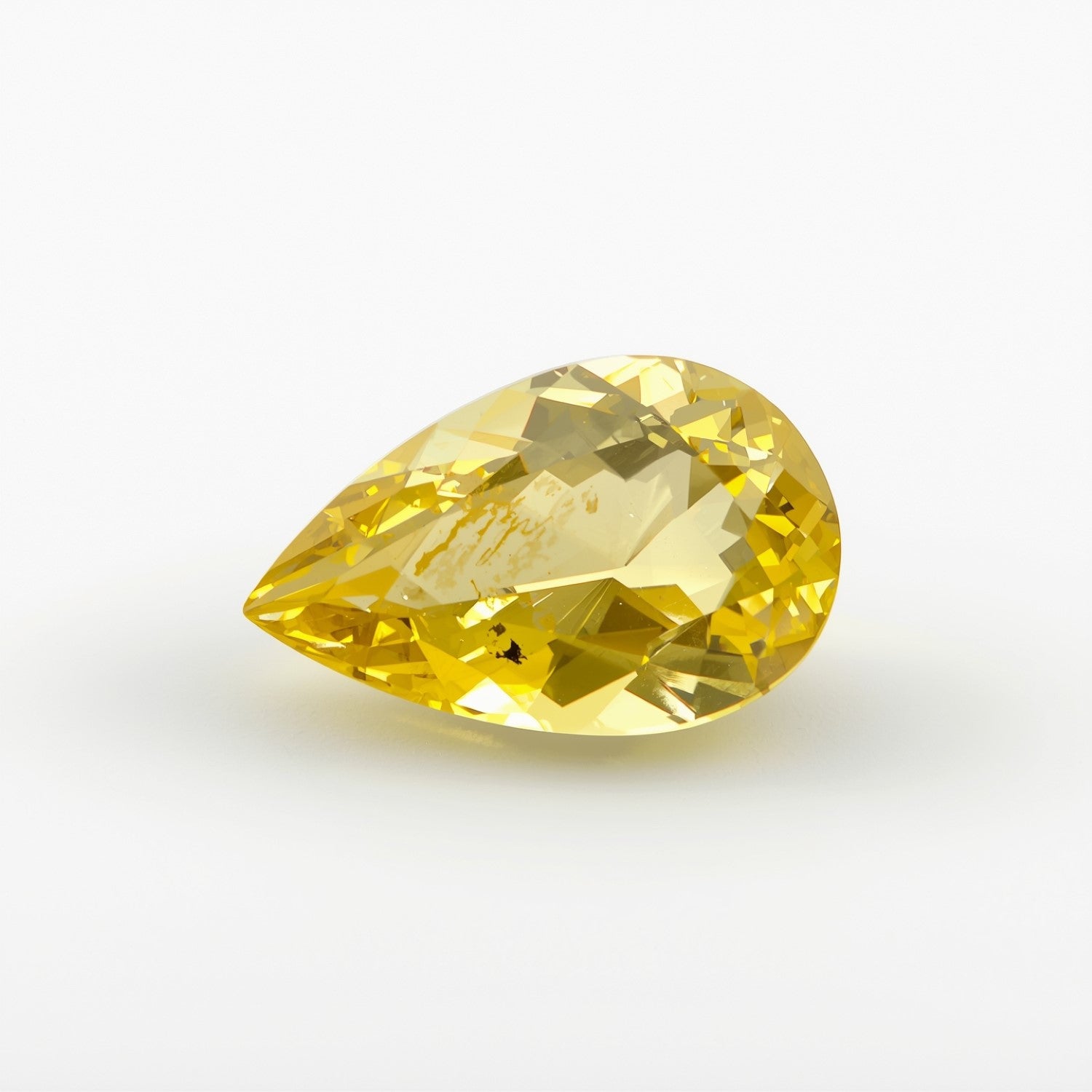 Yellow Sapphire 1PC Tiny 5x7 MM Pear Faceted Yellow Lustrous Precious Gems