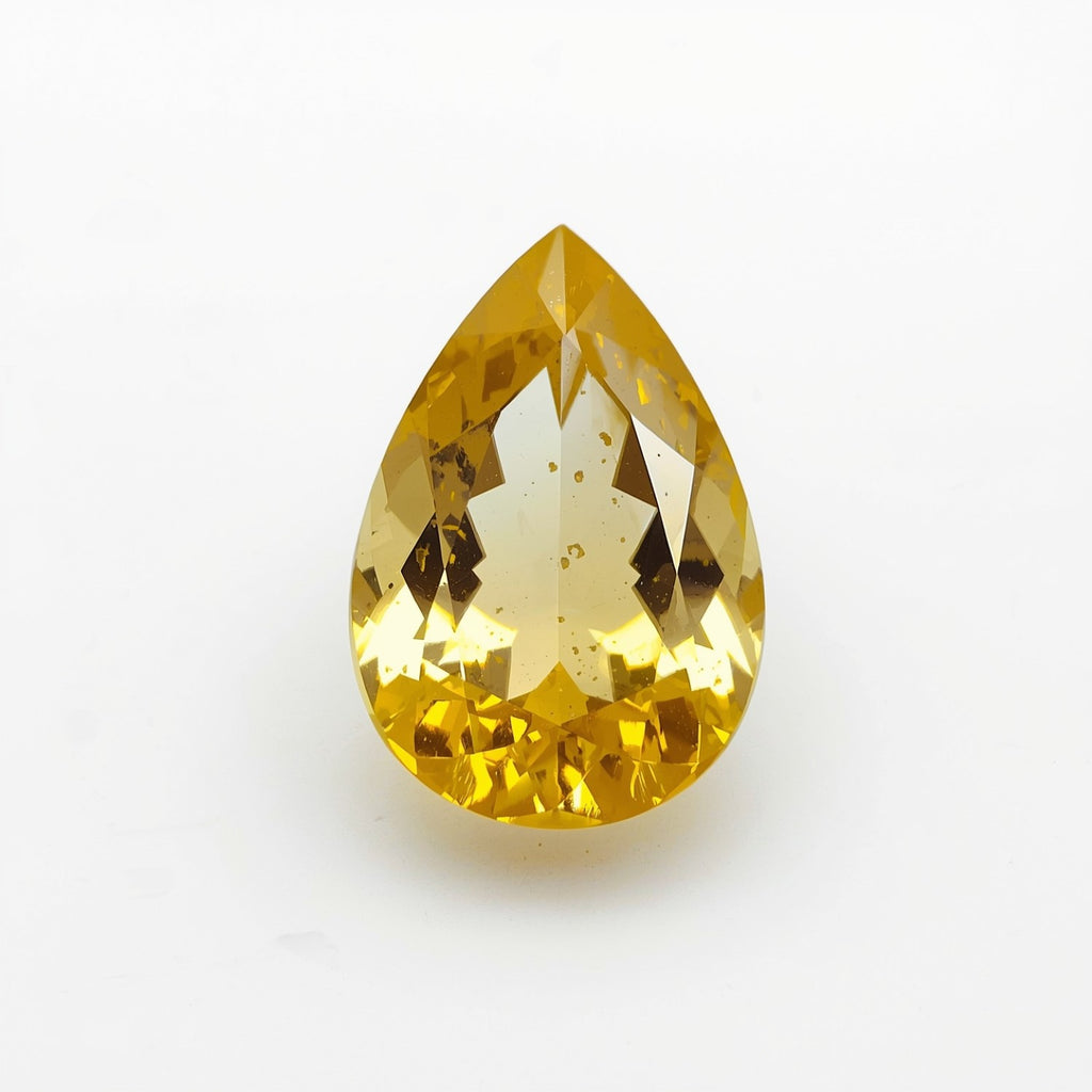 Yellow Sapphire 1PC Small 6x8 MM Pear Faceted Yellow Shine Precious Loose Gems